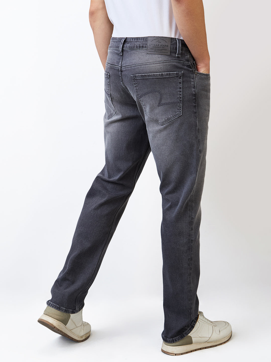 Spykar Comfort Fit Mid Rise Cotton Jeans For Men