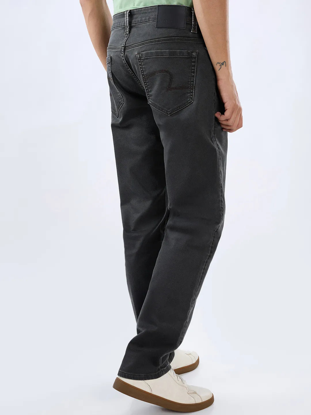 Men Ricardo Jeans Comfort Fit Green Mid Rise