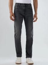 Men Jeans Comfort Fit Black Mid Rise