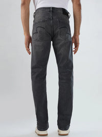 Men Jeans Comfort Fit Black Mid Rise