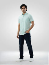 Men Jeans Comfort Fit Dark Blue Mid Rise