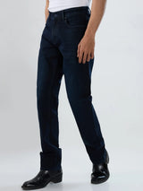 Men Jeans Comfort Fit Dark Blue Mid Rise