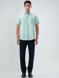 Men Jeans Comfort Fit Dark Blue Mid Rise