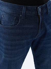 Men Ricardo Jeans Comfort Fit Dark Blue Mid Rise