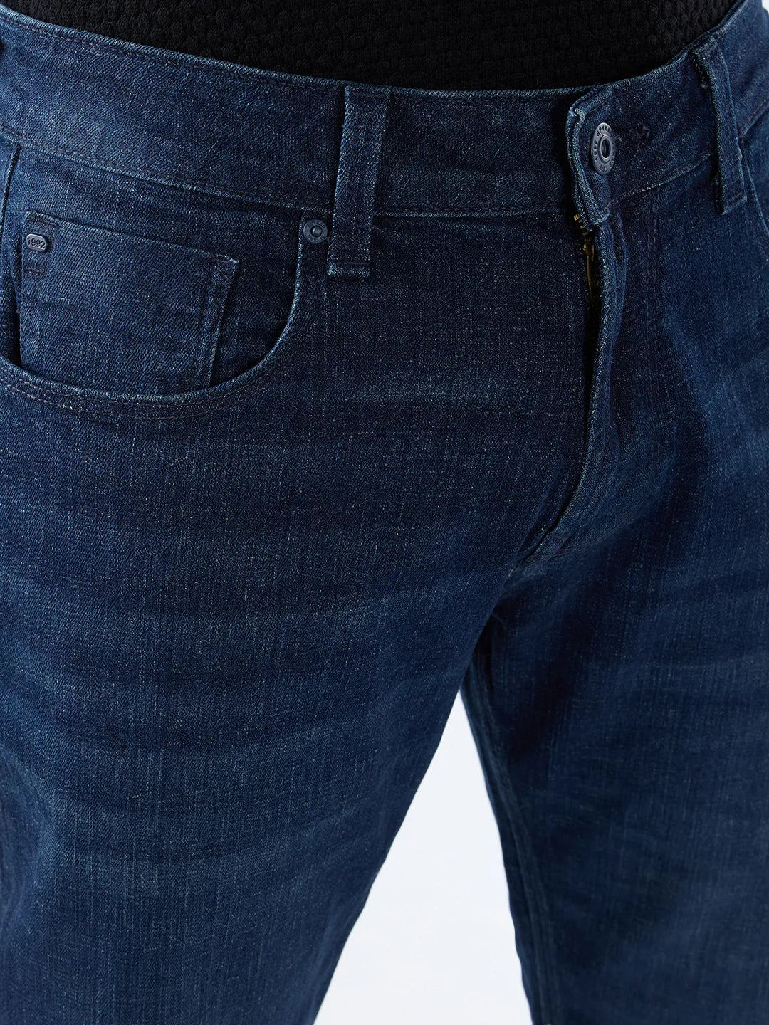 Men Ricardo Jeans Comfort Fit Dark Blue Mid Rise