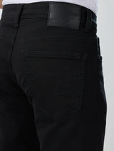 Men Jeans Comfort Fit Black Mid Rise