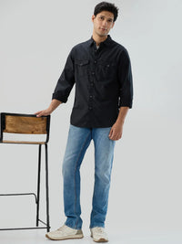 Men Jeans Comfort Fit Light Blue Mid Rise