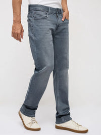 Men Ricardo Jeans Comfort Fit Grey Mid Rise