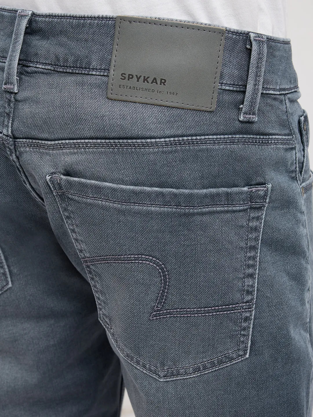 Men Ricardo Jeans Comfort Fit Grey Mid Rise