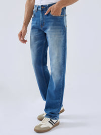 Men Ricardo Jeans Comfort Fit Vintage Blue Mid Rise
