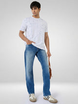 Men Ricardo Jeans Comfort Fit Vintage Blue Mid Rise