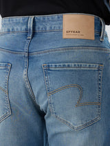 Men Jeans Comfort Fit Vintage Blue Mid Rise