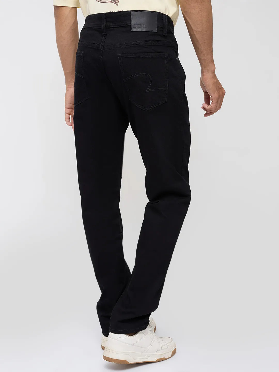 Men Ricardo Jeans Comfort Fit Black Mid Rise