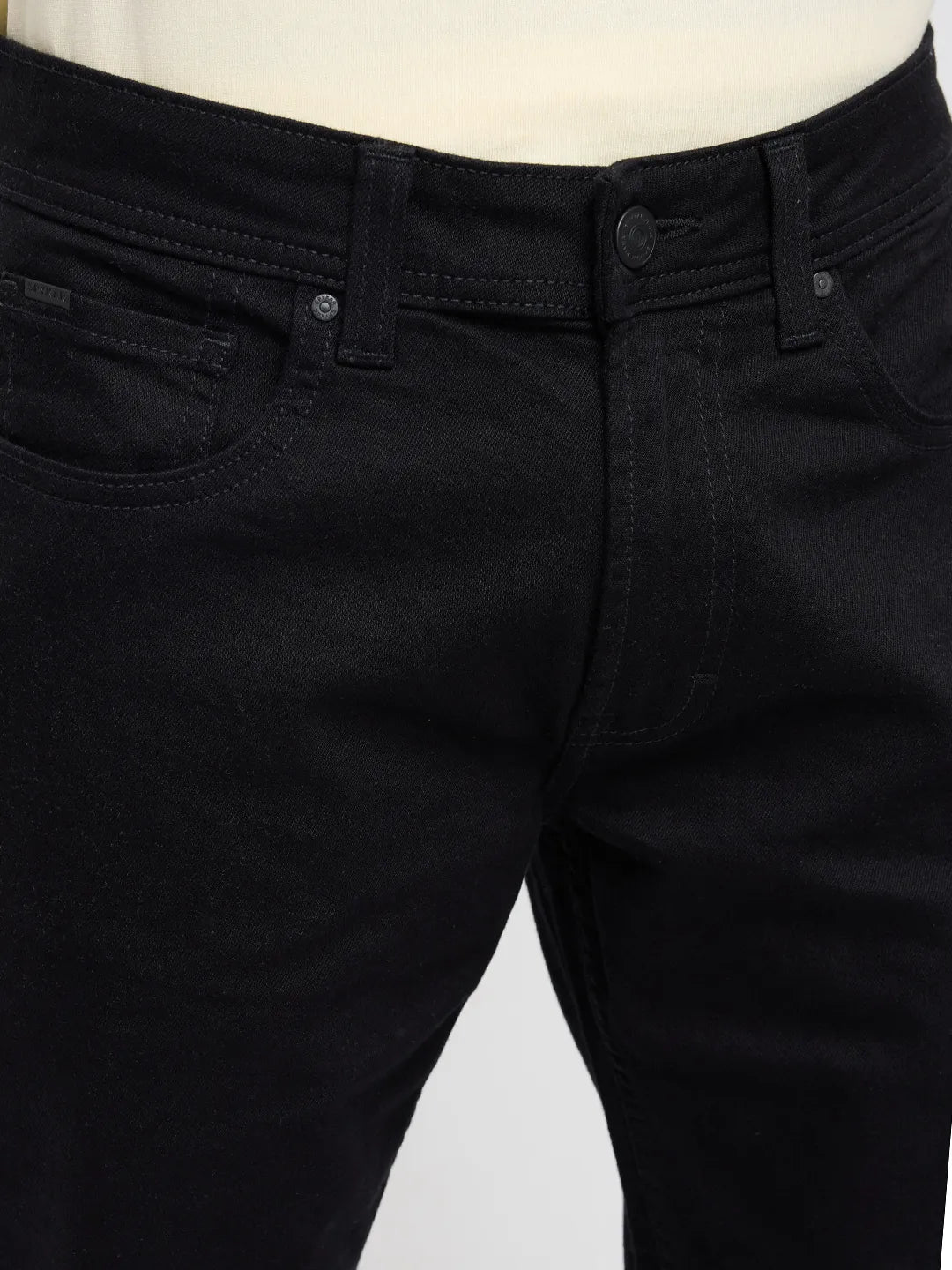 Men Ricardo Jeans Comfort Fit Black Mid Rise