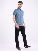 Men Jeans Comfort Fit Black Mid Rise