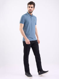 Men Jeans Comfort Fit Black Mid Rise