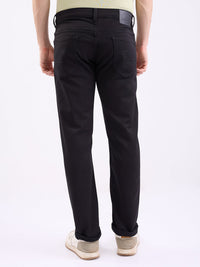 Men Jeans Comfort Fit Black Mid Rise