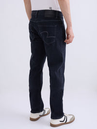 Men Jeans Comfort Fit Black Mid Rise