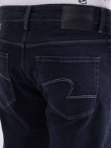 Men Jeans Comfort Fit Black Mid Rise