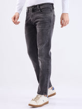 Men Jeans Comfort Fit Black Mid Rise