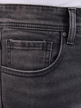 Men Jeans Comfort Fit Black Mid Rise