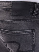 Men Jeans Comfort Fit Black Mid Rise