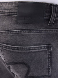 Men Jeans Comfort Fit Black Mid Rise