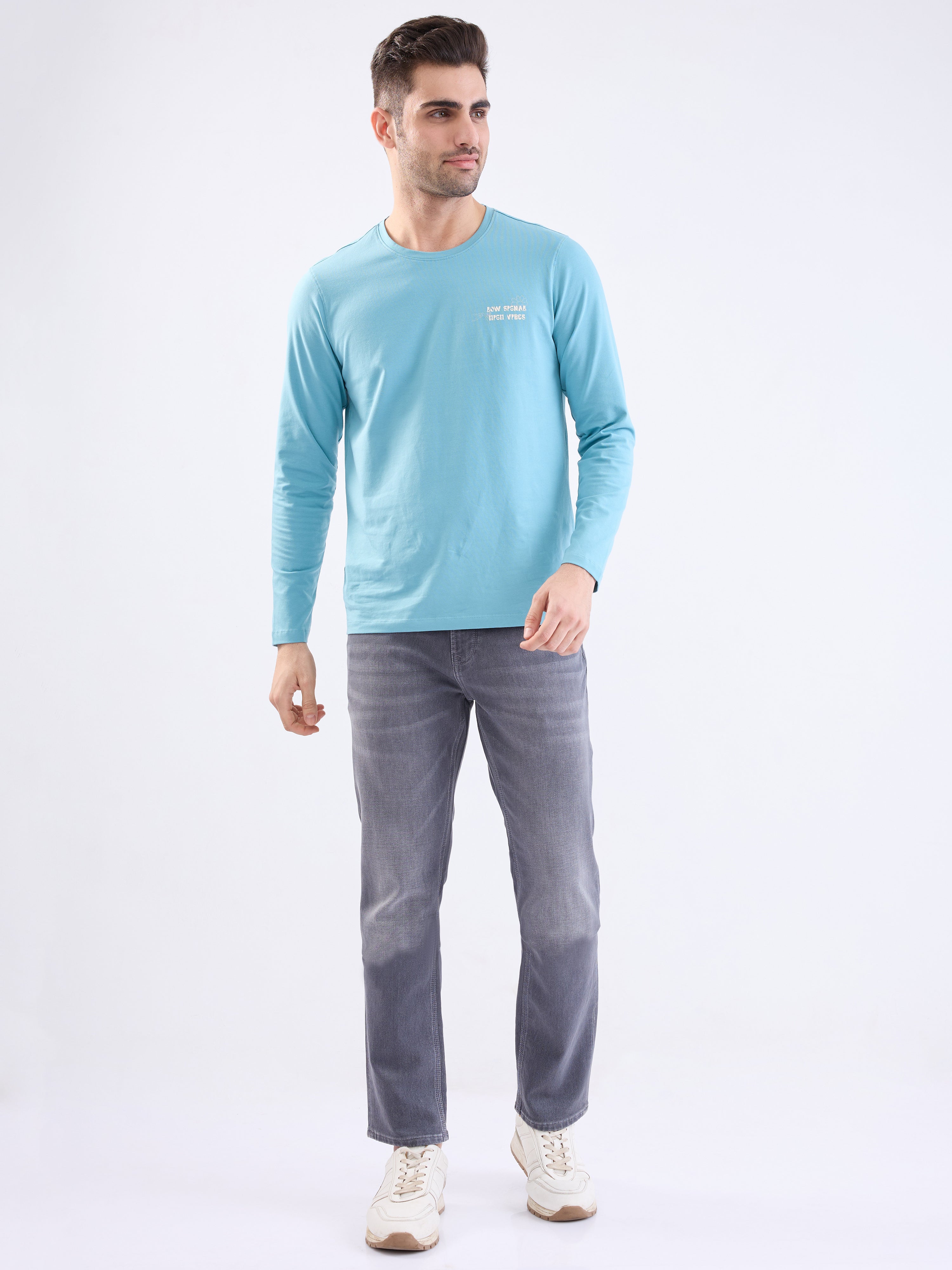 Spykar Grey Low Rise Comfort Fit Casual Jeans For Men