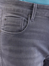 Men Jeans Comfort Fit Grey Low Rise