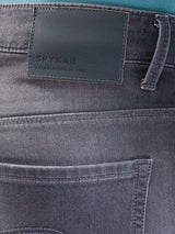 Men Jeans Comfort Fit Grey Low Rise