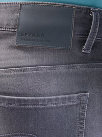 Men Jeans Comfort Fit Grey Low Rise