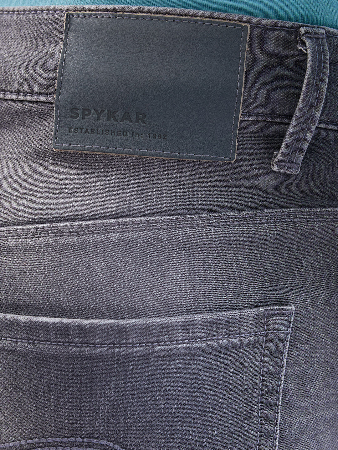 Men Jeans Comfort Fit Grey Low Rise