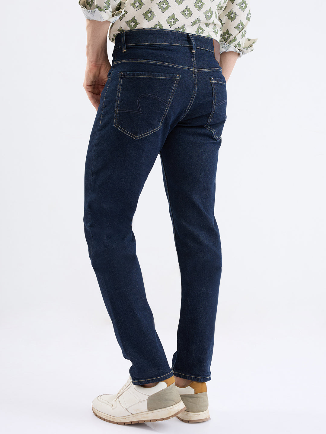 Spykar Raw Blue Mid Rise Comfort Fit Casual Jeans For Men