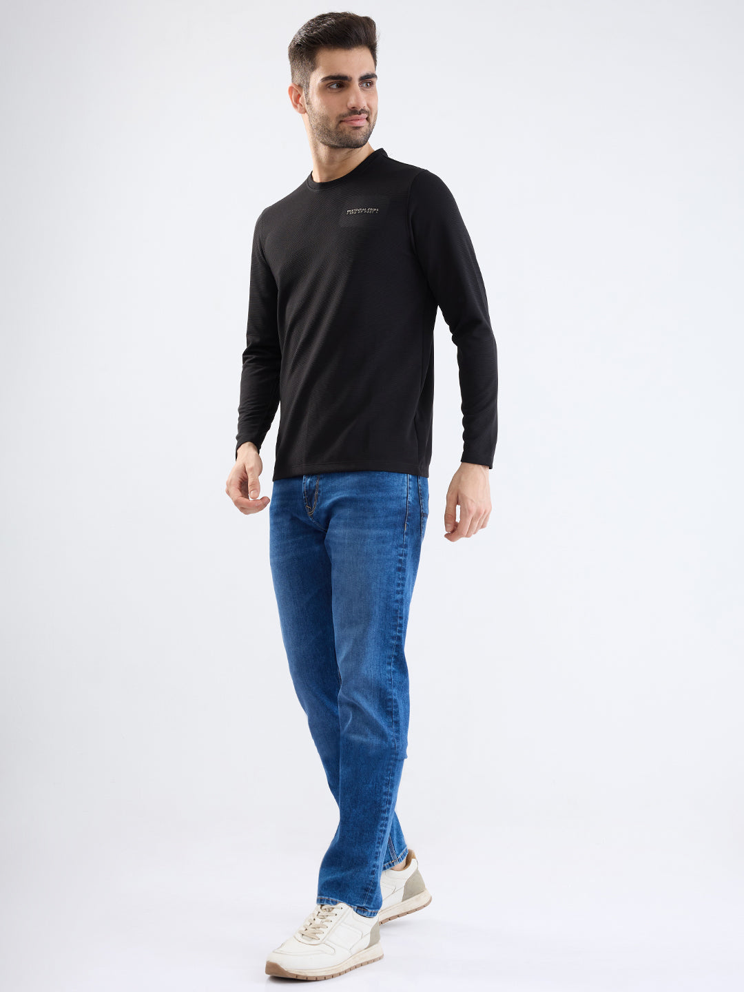 Spykar Dark Blue Mid Rise Comfort Fit Casual Jeans For Men
