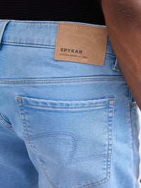 Men Jeans Comfort Fit Light Blue Mid Rise