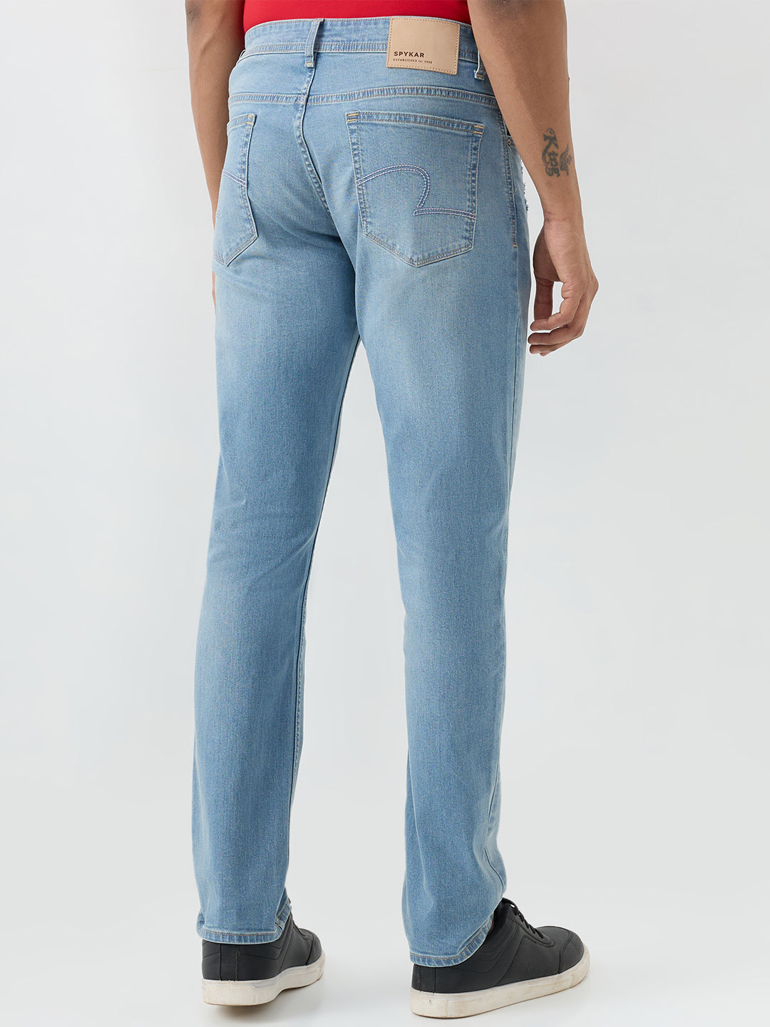 Men Jeans Comfort Fit Blue Mid Rise