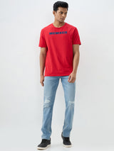 Men Jeans Comfort Fit Blue Mid Rise