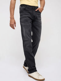 Men Ricardo Jeans Comfort Fit Black Mid Rise