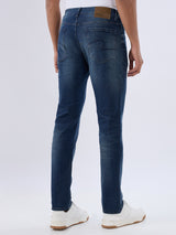 Men Jeans Comfort Fit Khaki Mid Rise