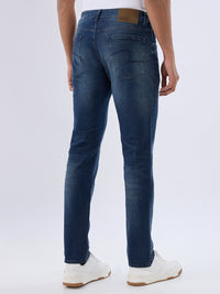 Men Jeans Comfort Fit Khaki Mid Rise