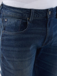 Men Jeans Comfort Fit Khaki Mid Rise