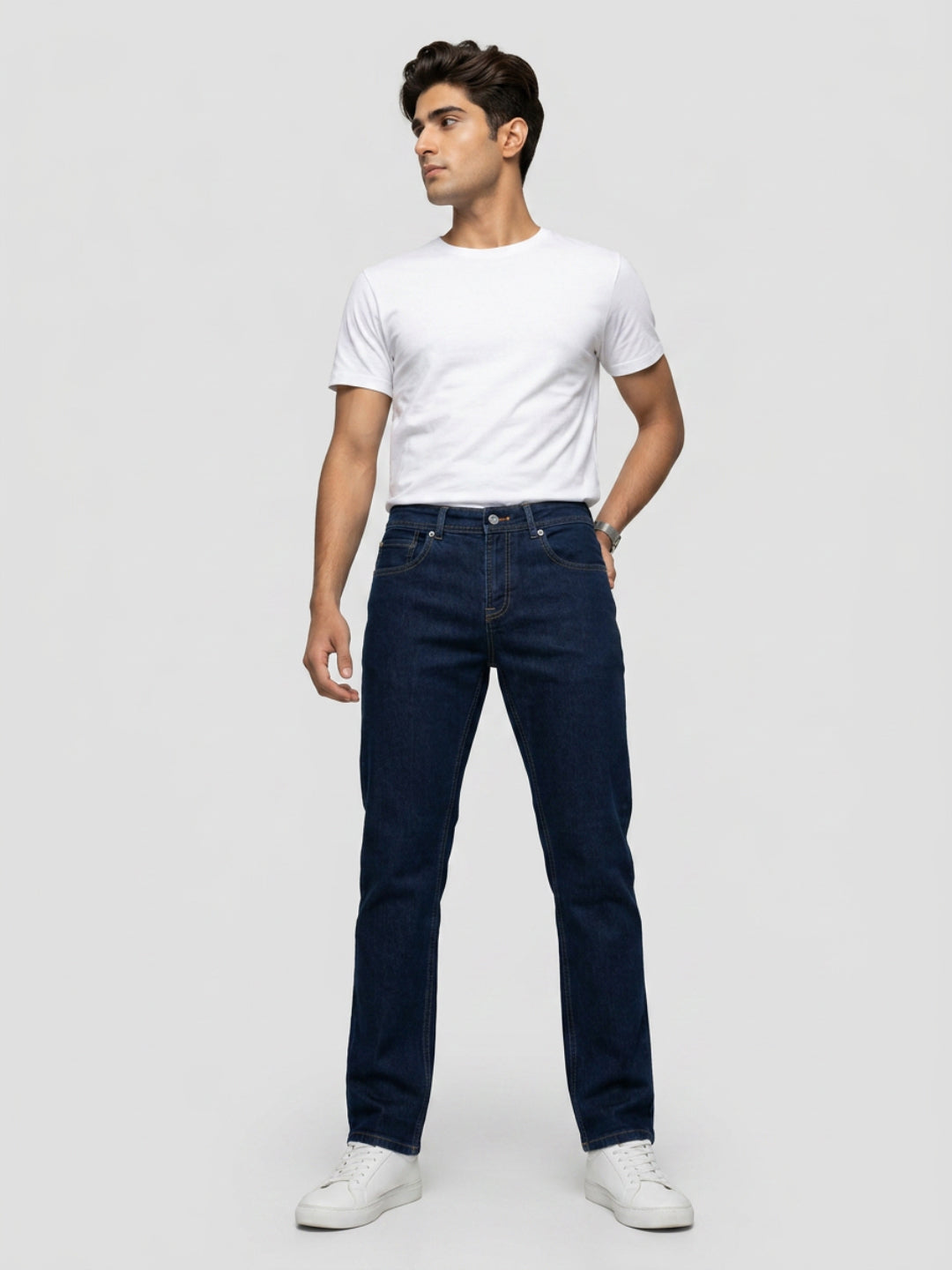 Men Ricardo Jeans Comfort Fit Blue Mid Rise