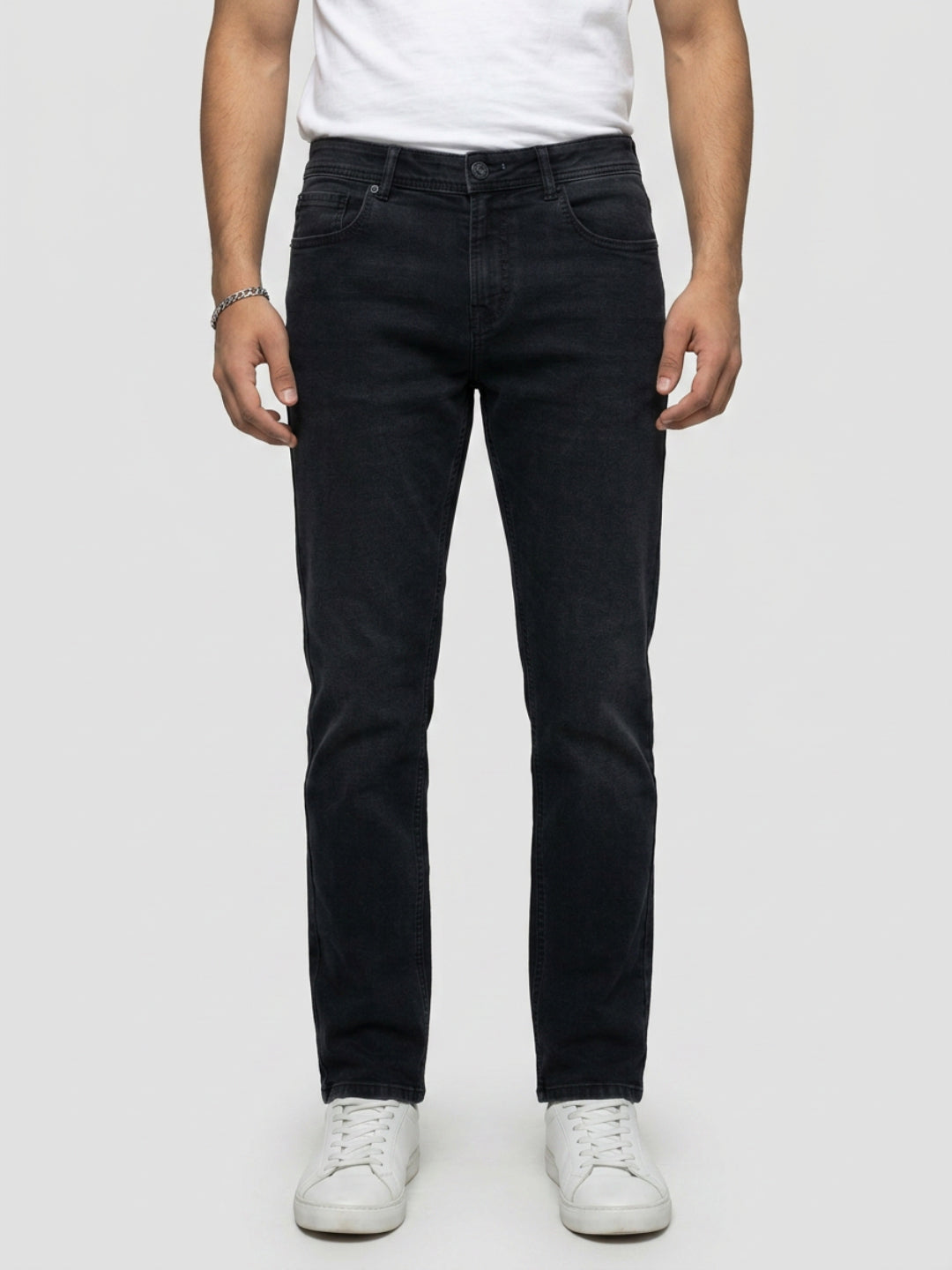 Men Ricardo Jeans Comfort Fit Black Mid Rise