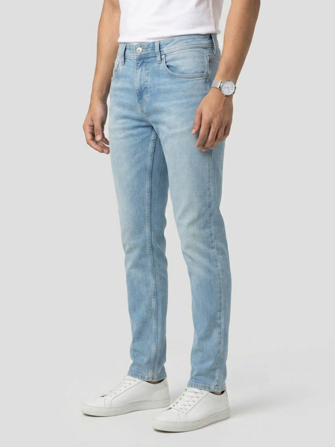 Men Ricardo Jeans Comfort Fit Light Blue Mid Rise