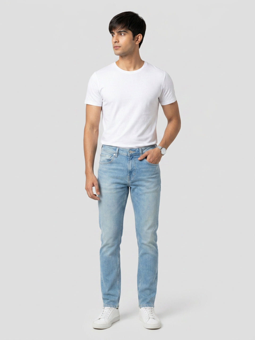 Men Ricardo Jeans Comfort Fit Light Blue Mid Rise