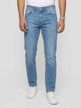 Men Ricardo Jeans Comfort Fit Mid Blue Mid Rise