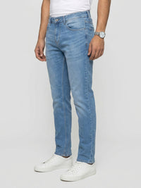 Men Ricardo Jeans Comfort Fit Mid Blue Mid Rise