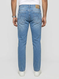 Men Ricardo Jeans Comfort Fit Mid Blue Mid Rise