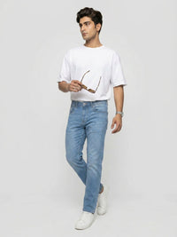 Men Ricardo Jeans Comfort Fit Mid Blue Mid Rise
