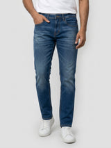 Men Ricardo Jeans Comfort Fit Dark Blue Mid Rise